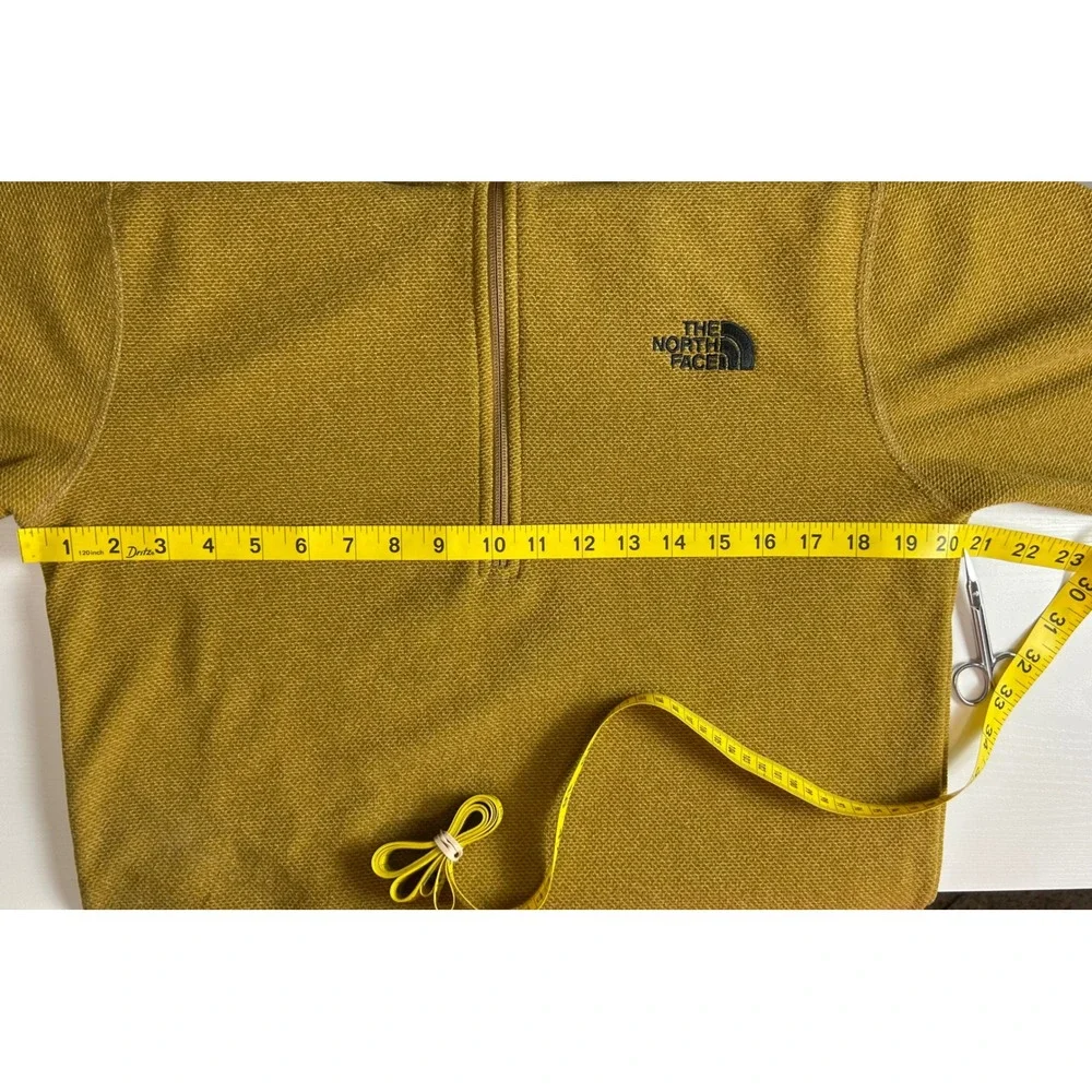 The North Face Mens Echo Rock Quarter Zip Pullover Mustard Yellow Small NF0A3Y6Y